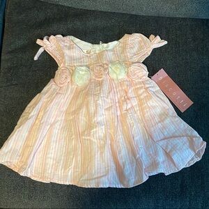 Biscotti Pink and White Striped Dress